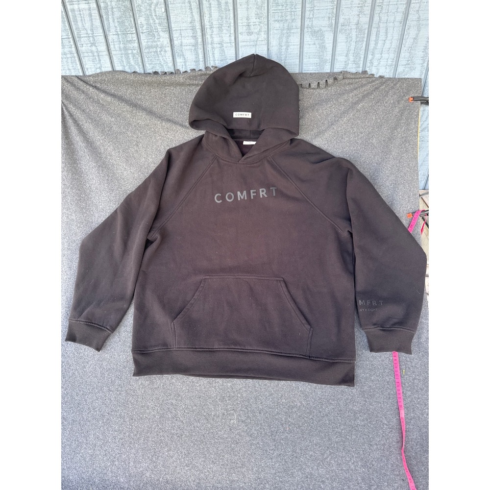 Comfrt Heavyweight Hoodie Mens 3XL Black Fleece Pullover Oversized Sweatshirt